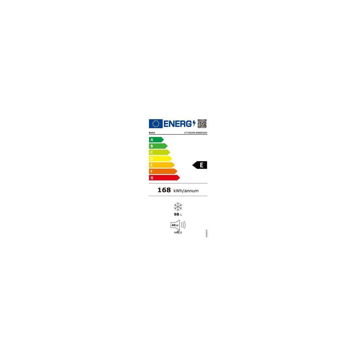 CONGELATORE A POZZETTO BEKO CF100EWN 98 LITRI CLASSE F BIANCO