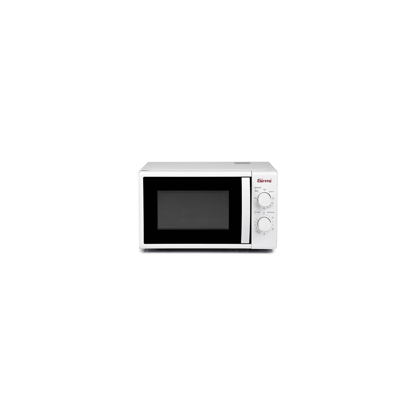 Girmi FM05 Forno a Microonde, 700 W, 20 Litri, Timer, Funzione scongelamento, Accessori inclusi, Bianco