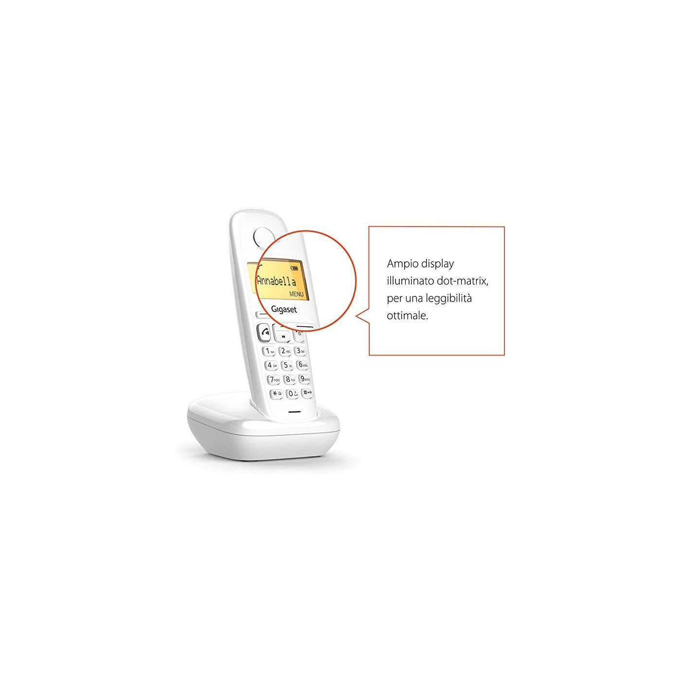 CORDLESS SIEMENS GIGASET A270 BIANCO