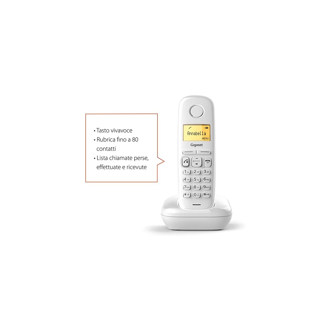 CORDLESS SIEMENS GIGASET A270 BIANCO