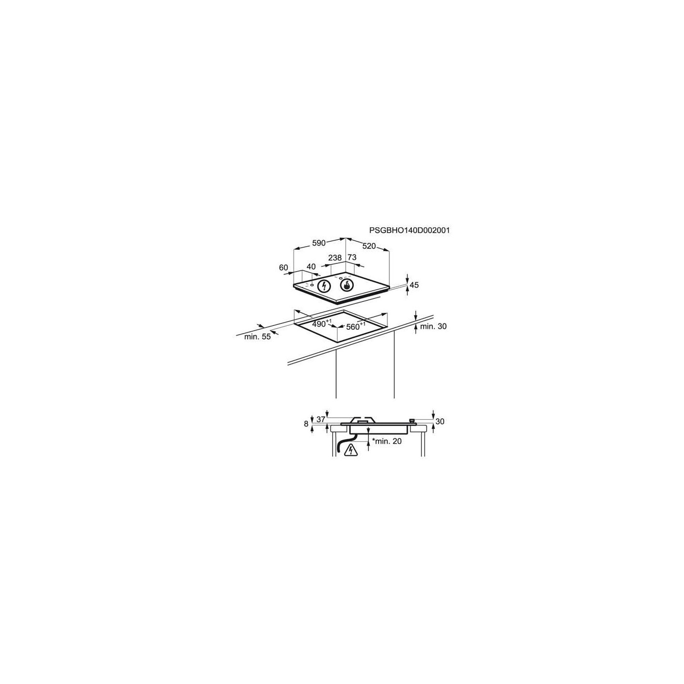 Piano cottura ELECTROLUX EGS6434X