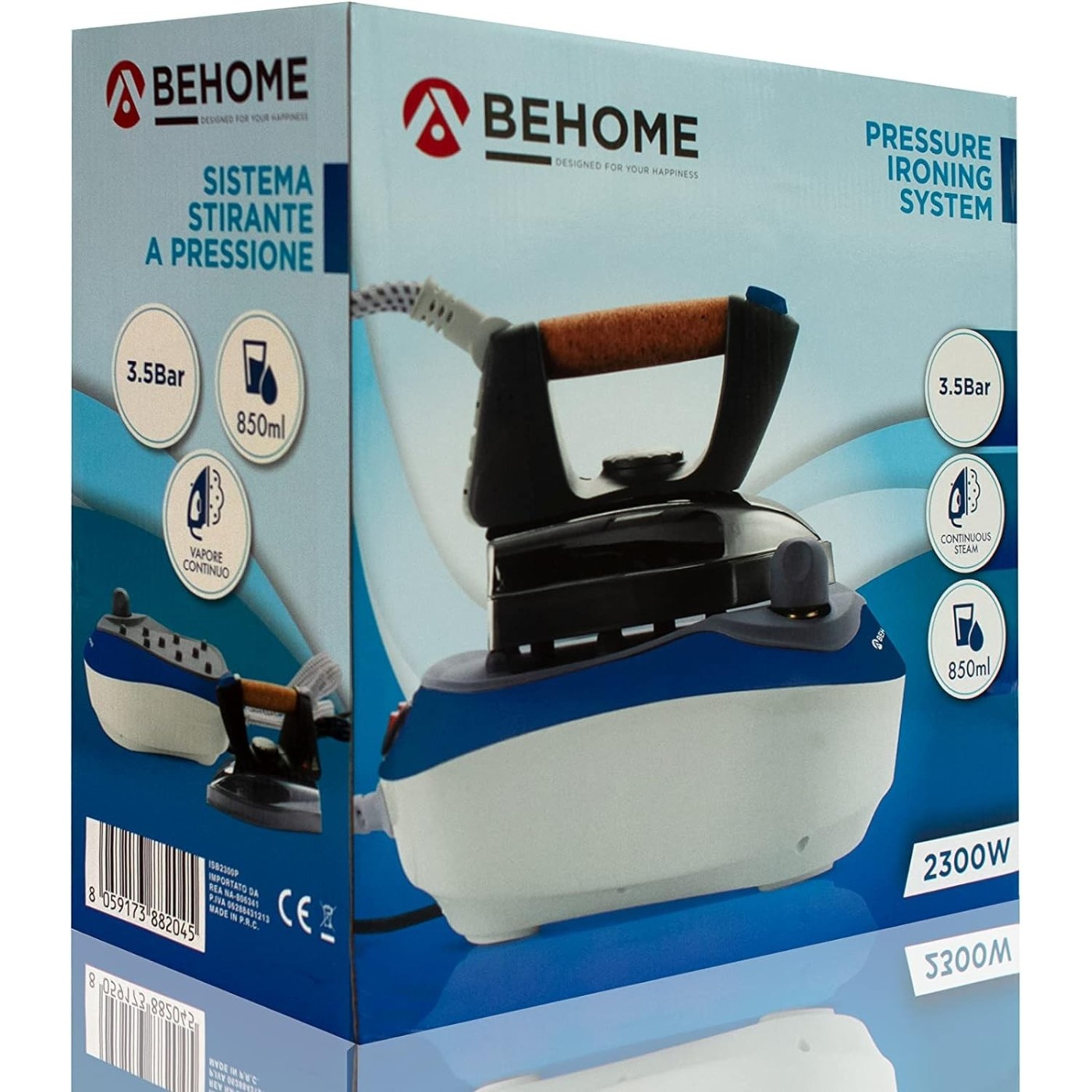 FERRO DA STIRO CON CALDAIA BEHOME ISB2300P