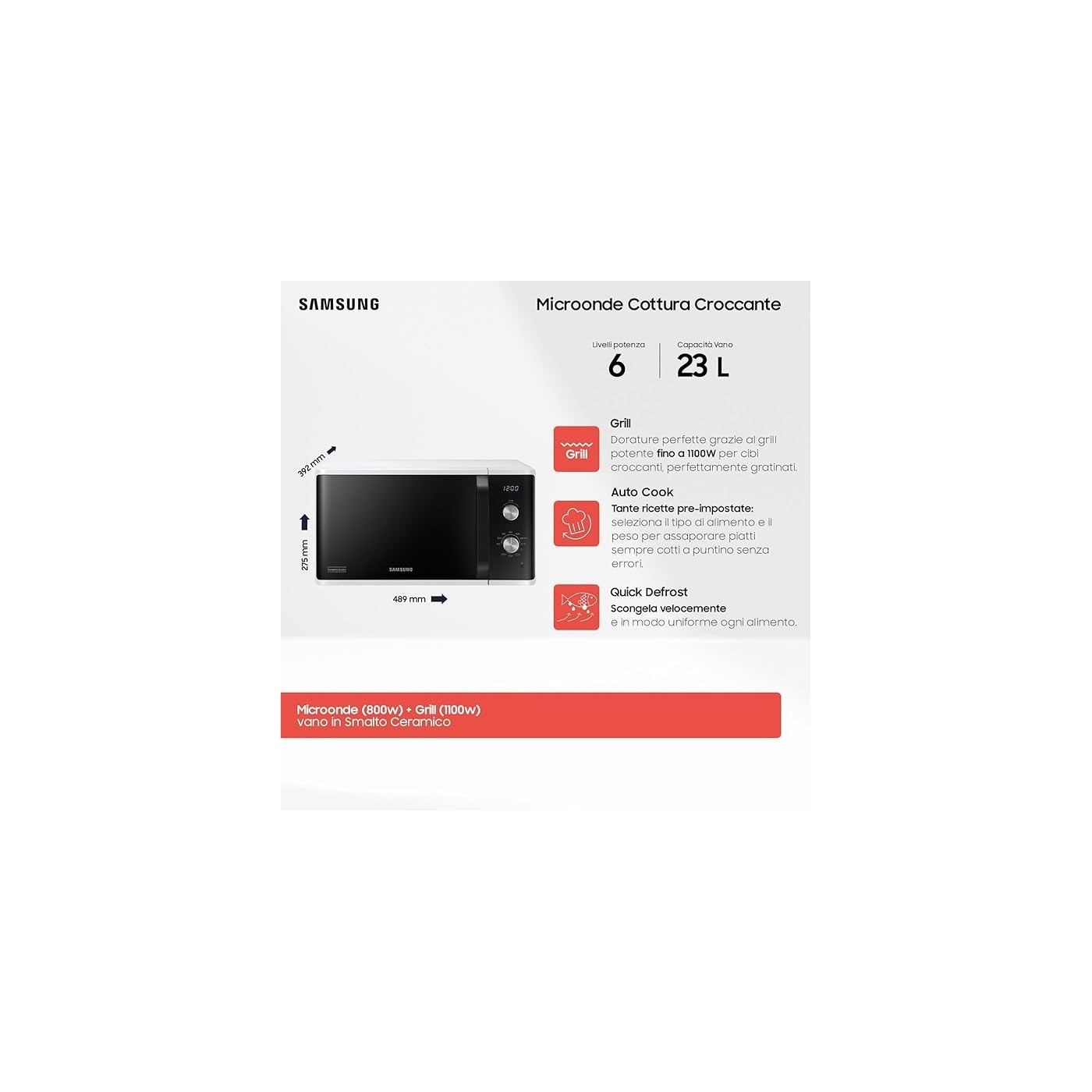 MICROONDE SAMSUNG MG23K3614AW