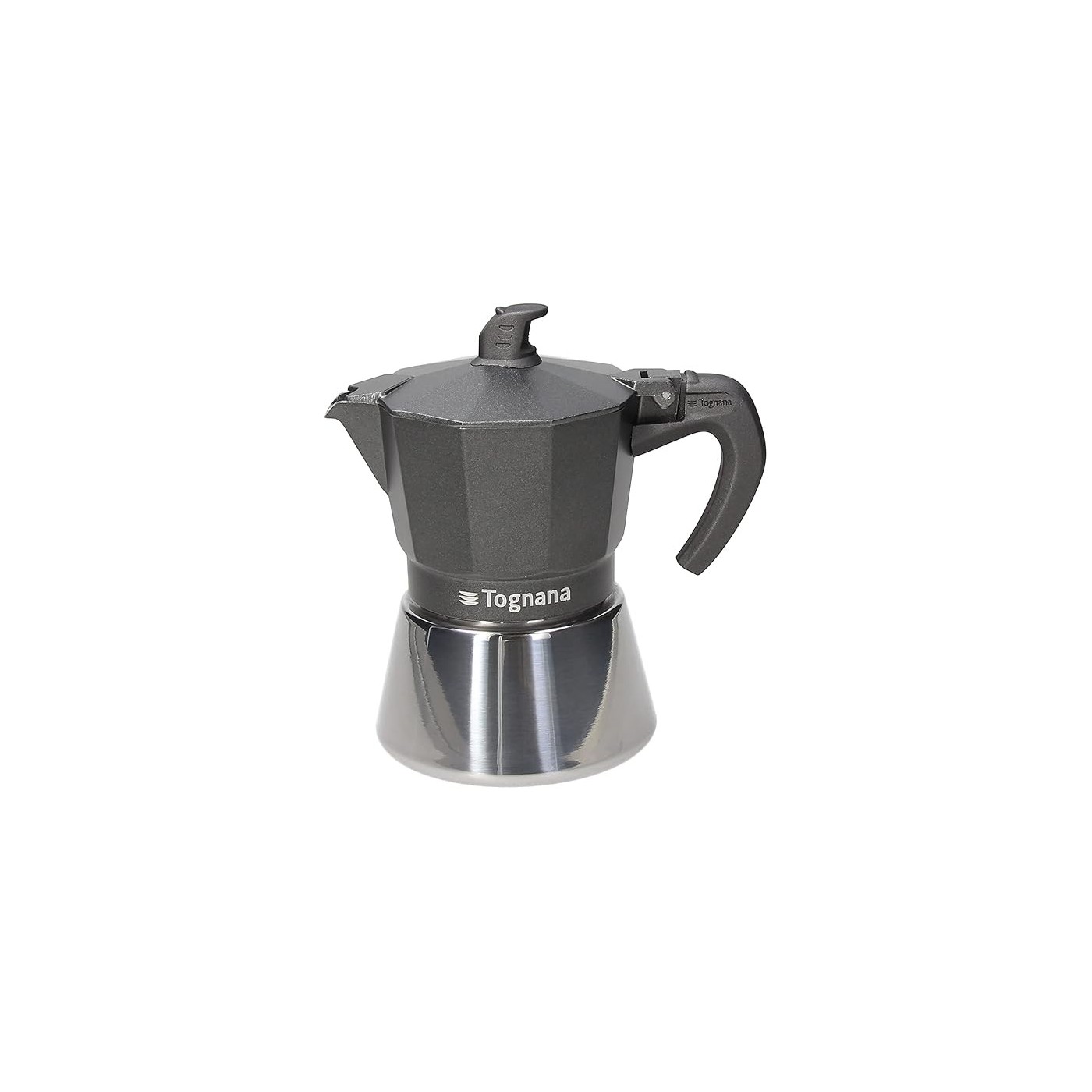 CAFFETTIERA MOKA 3 TAZZE ULTRA CLASS - TOGNANA- GRIGIA