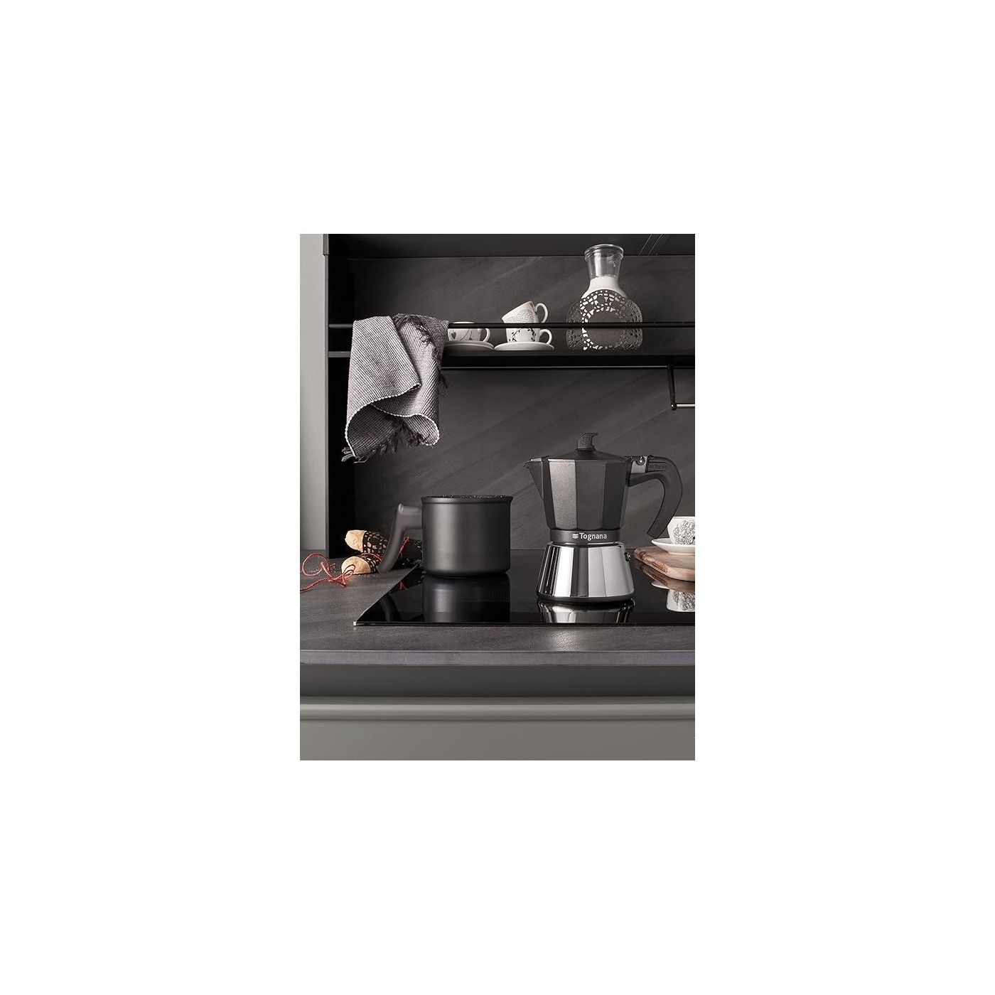 CAFFETTIERA MOKA 3 TAZZE ULTRA CLASS - TOGNANA- GRIGIA