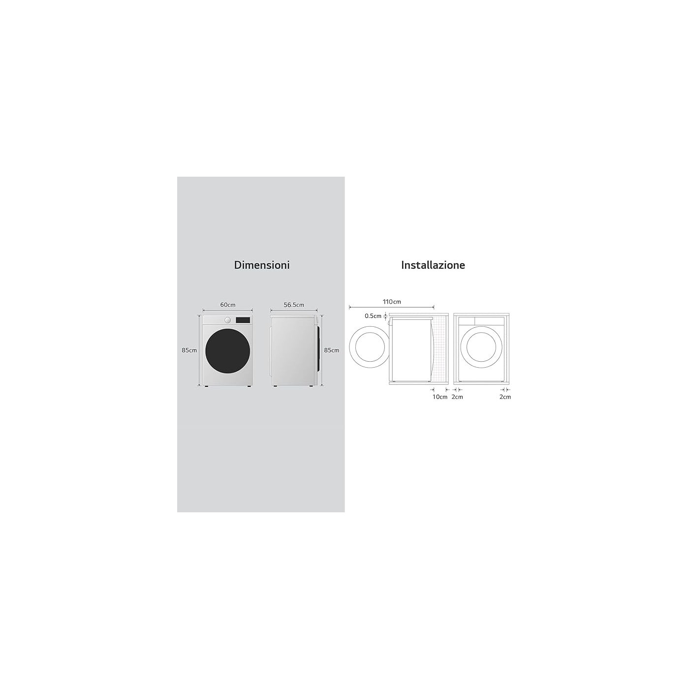 LG AI DD F4R3011NSWB LAVATRICE 11 KG BLACK DOOR A10