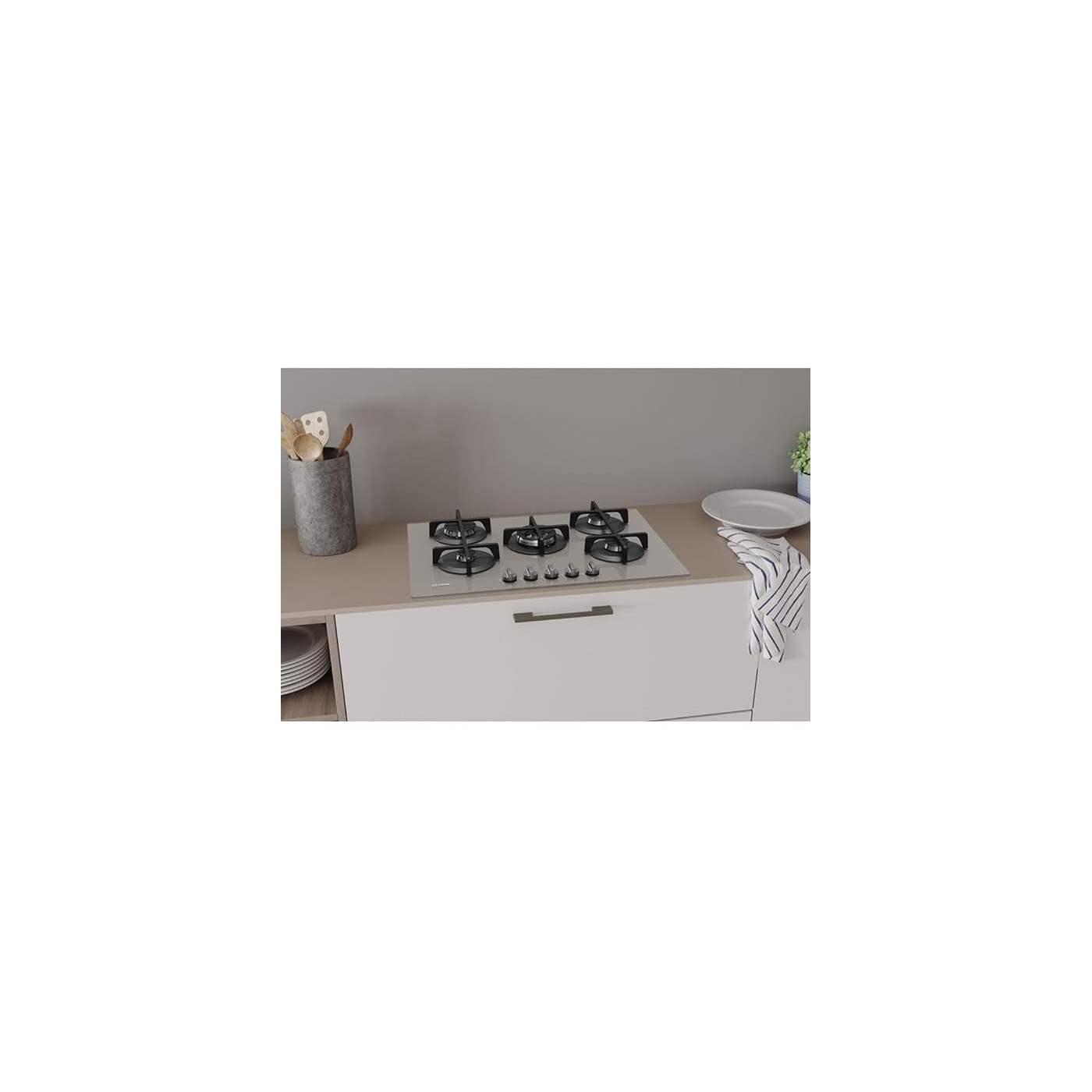 PIANO COTTURA 5 FUOCHI A GAS INDESIT 73CM ING 72T/TD