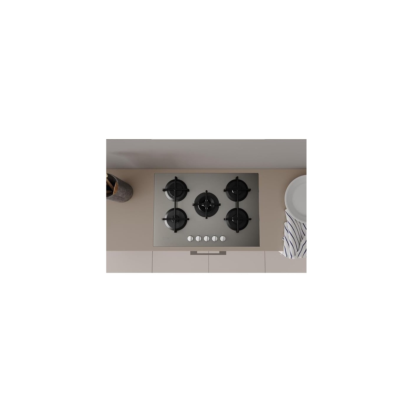 PIANO COTTURA 5 FUOCHI A GAS INDESIT 73CM ING 72T/TD
