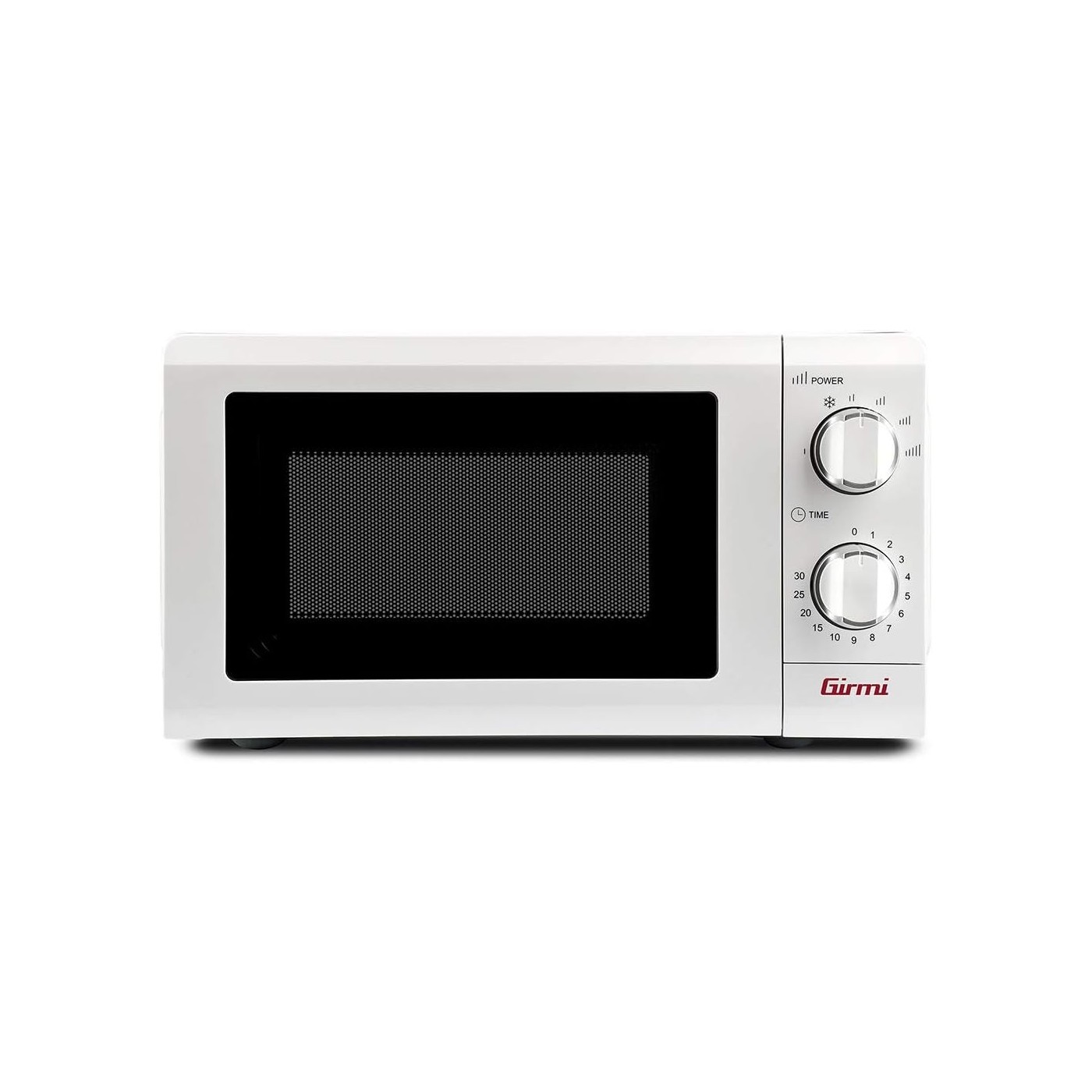 Girmi FM05 Forno a Microonde, 700 W, 20 Litri, Timer, Funzione scongelamento, Accessori inclusi, Bianco