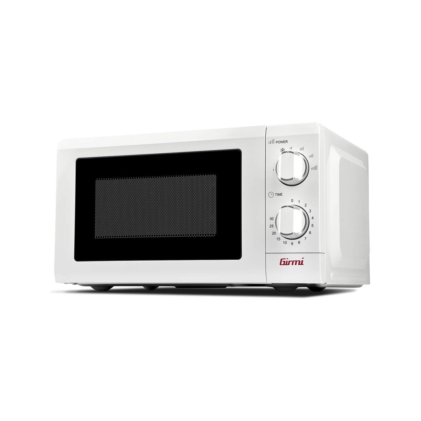 Girmi FM05 Forno a Microonde, 700 W, 20 Litri, Timer, Funzione scongelamento, Accessori inclusi, Bianco