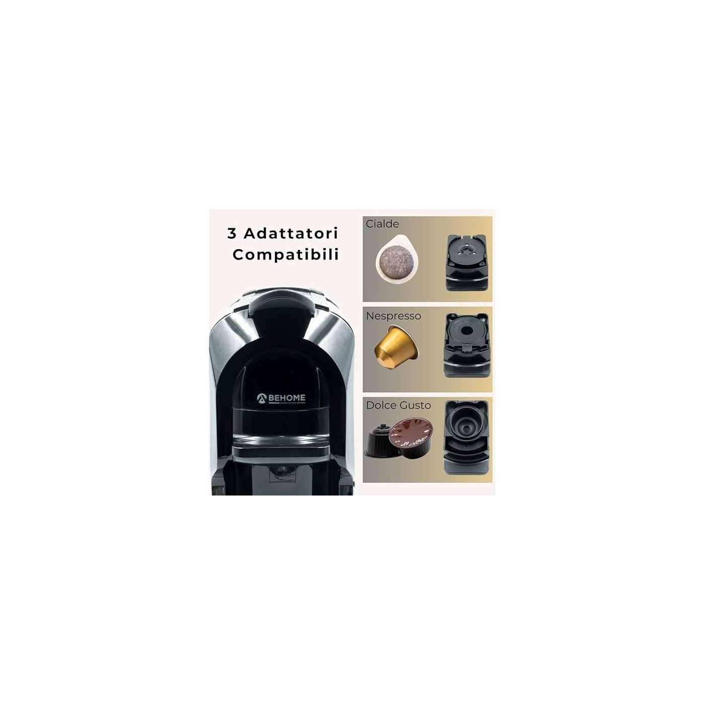 MACCHINA CAFFE TRIVALENTE BEHOME EC1450P