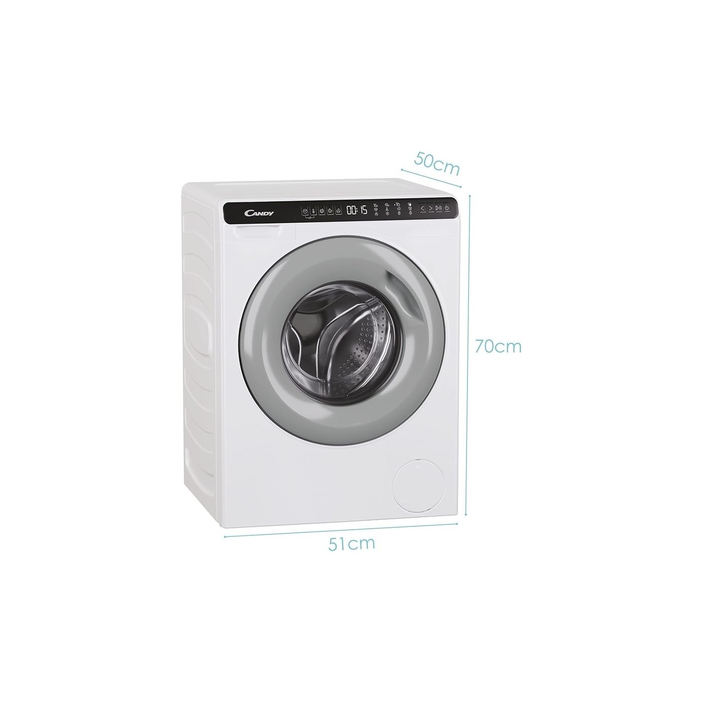 LAVATRICE CANDY MINIAQUA 5KG 1200 GIRI CW50-BP12307G-S