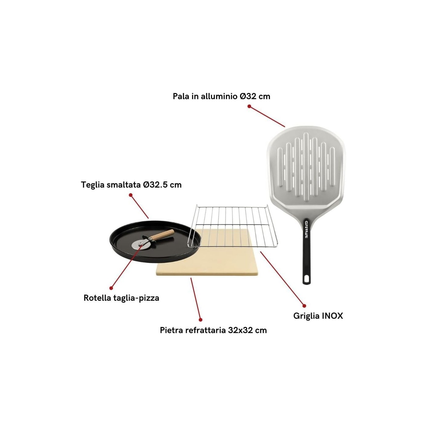FORNO PIZZA PRO 2 MIN G3 FERRARI 1700 W G10186 NERO