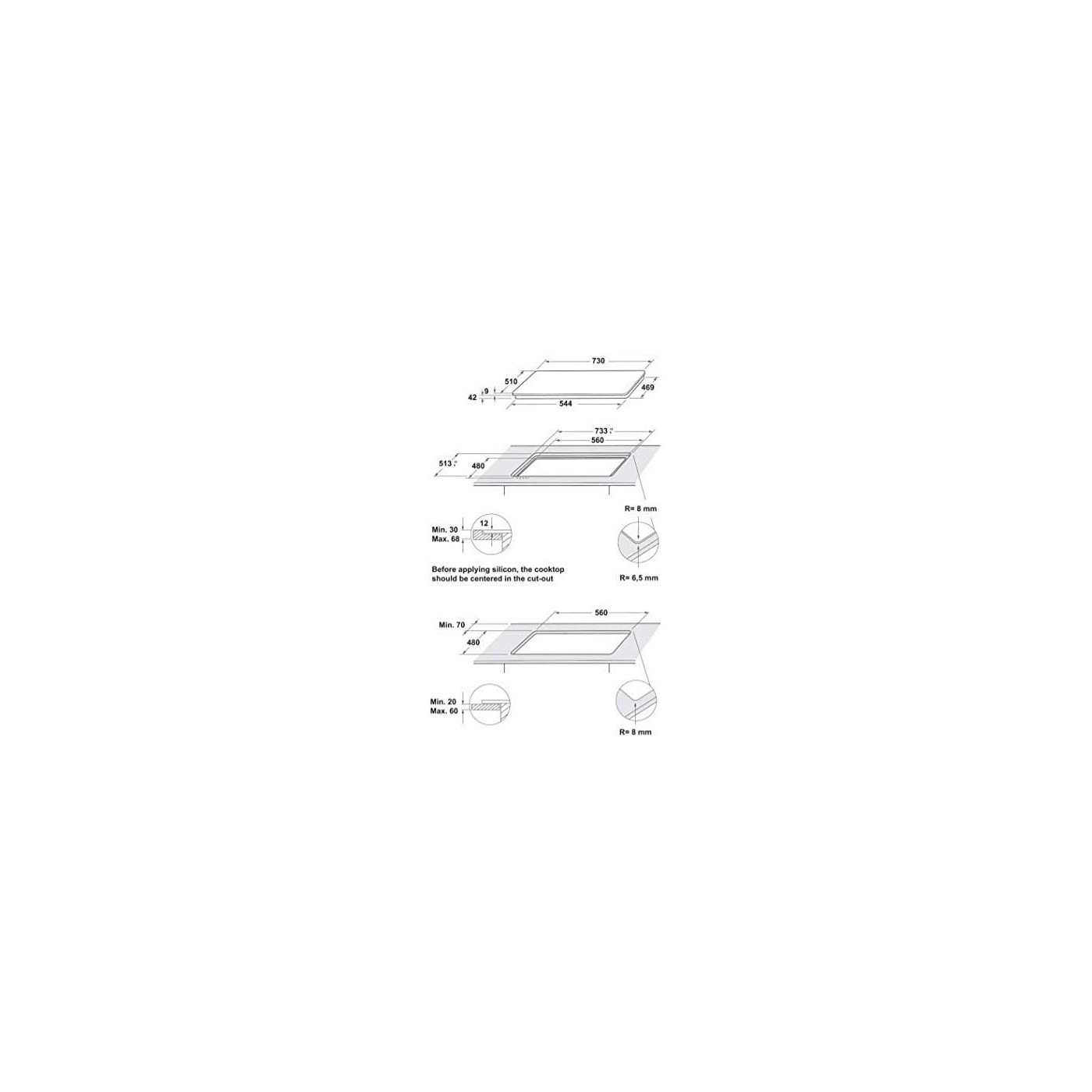 PIANO COTTURA INDESIT 5 FUOCHI ING72TBK