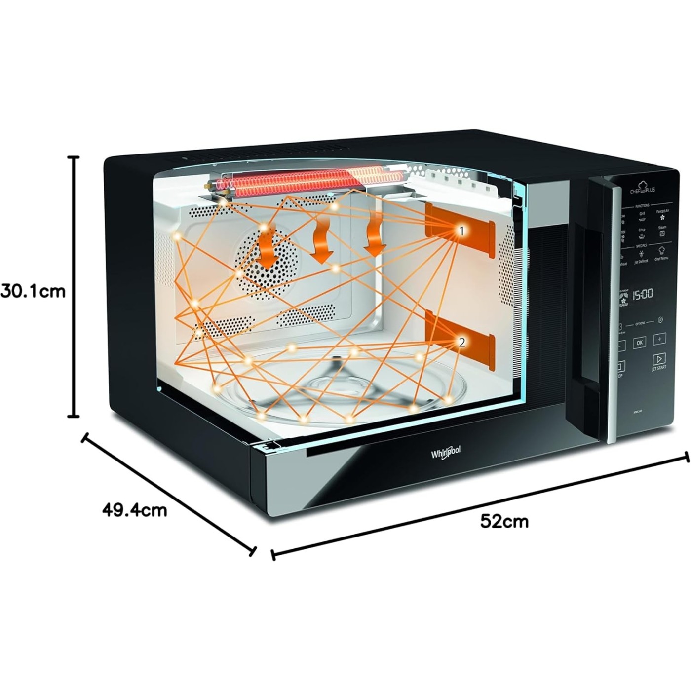 FORNO MICROONDE WHIRLPOOL 800W MCP349BL
