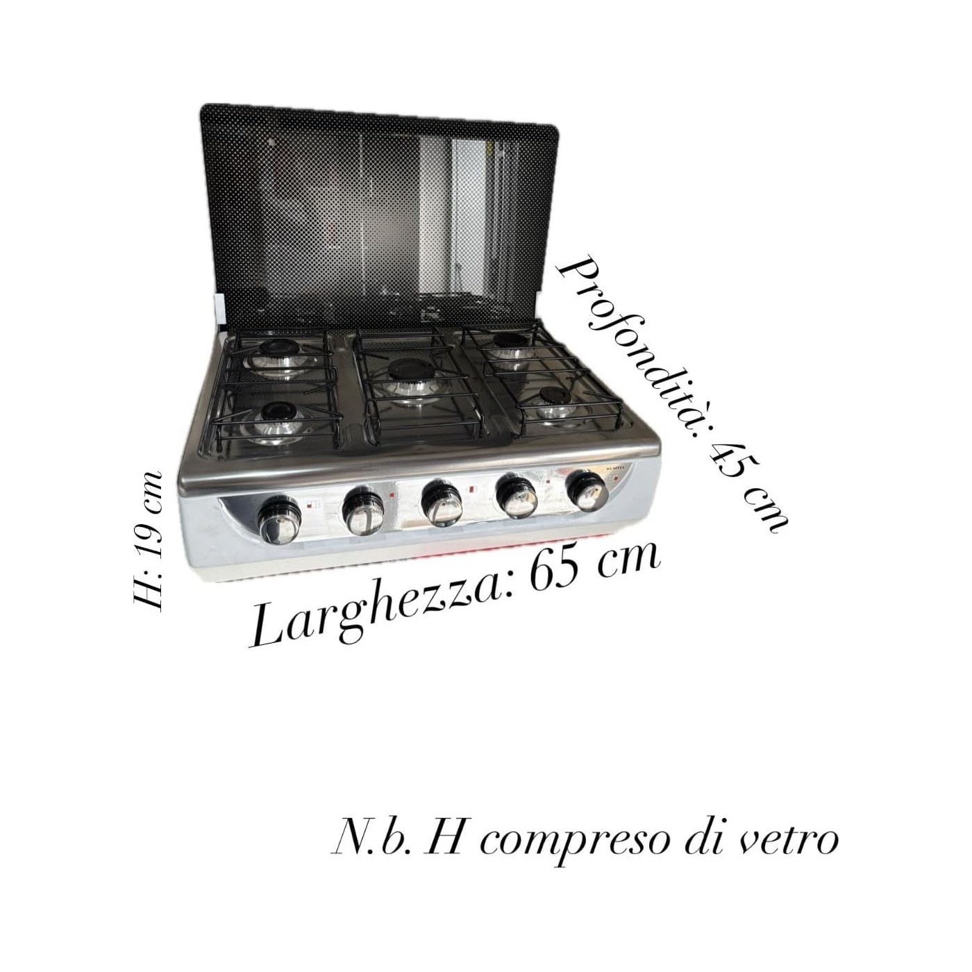 FORNELLO A GAS KUMTEL 5 FUOCHI KO-6015