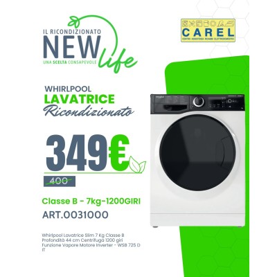 LAVATRICE WHIRLPOOL SLIM 7 KG WSB725DIT CLASSE B