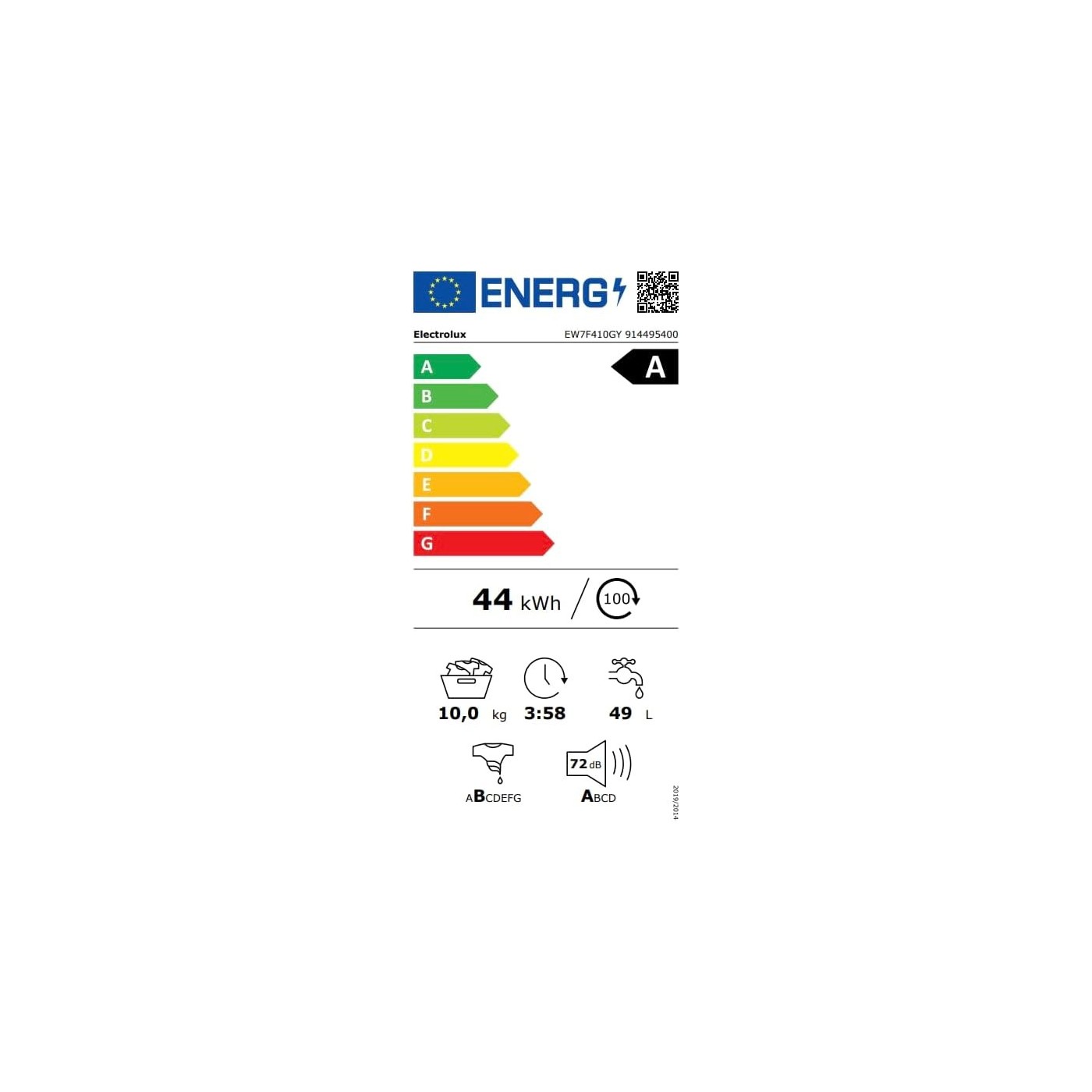 LAVATRICE ELECTROLUX 11KG EW7F411G CLASSE A