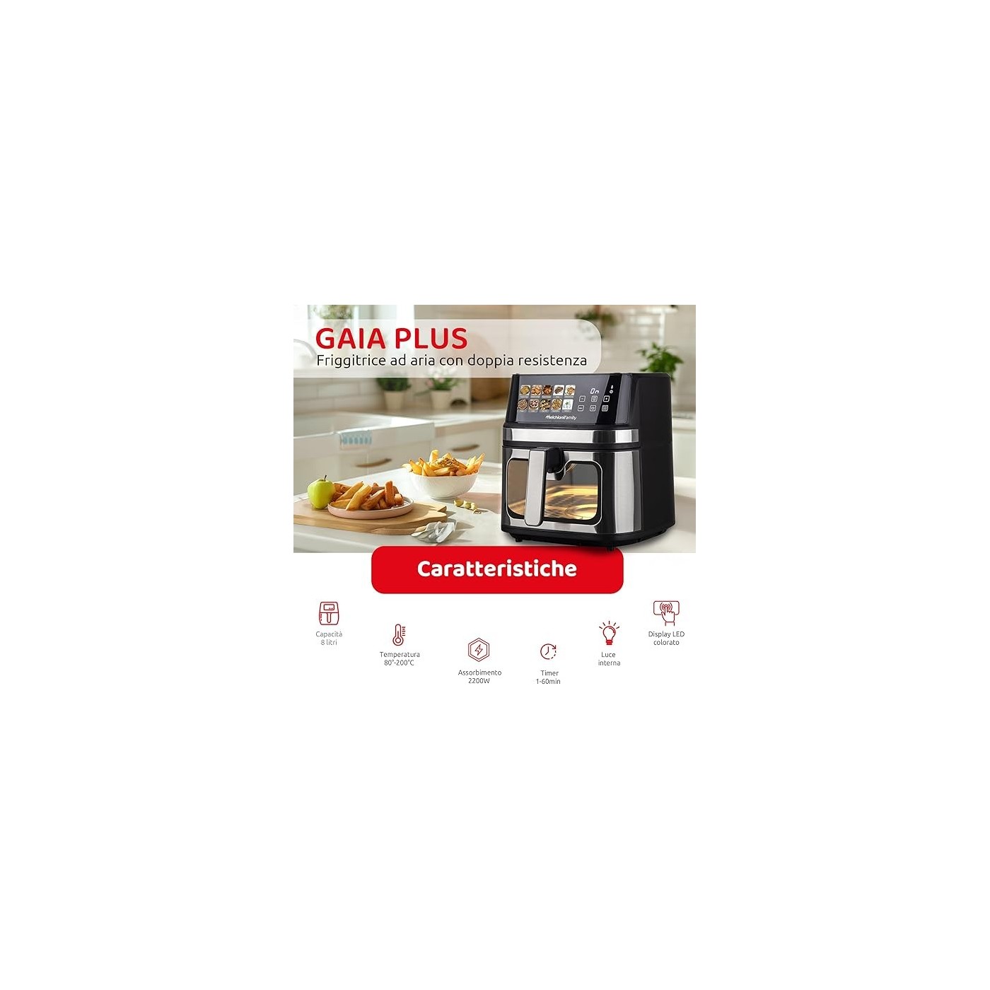 FRIGGITRICE AD ARIA MELCHIONI 8L GAIA PLUS