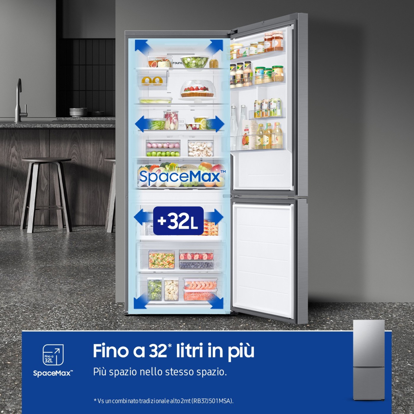 FRIGORIFERO SAMSUNG 508L RB50DG602ES9EF CLASSE E