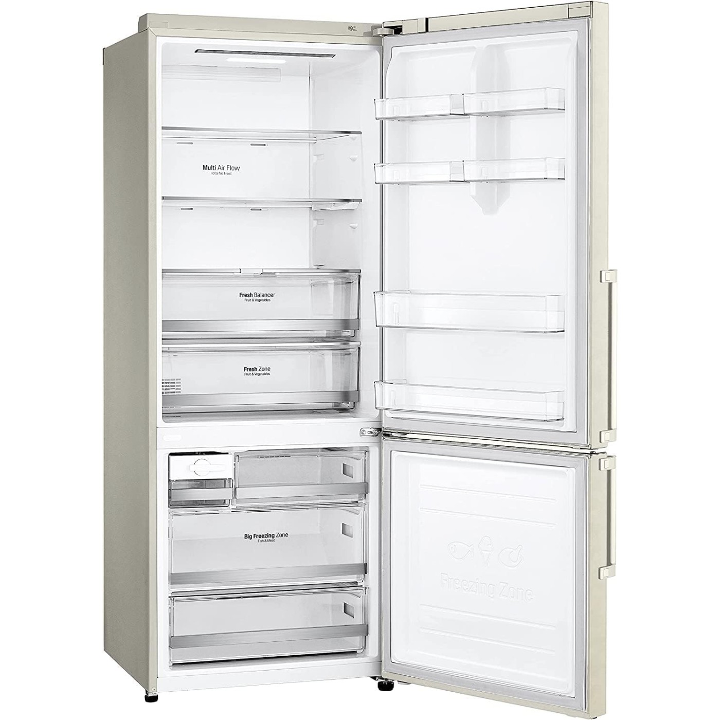 FRIGORIFERO LG 462L GBB567SECMN CLASSE E SABBIA