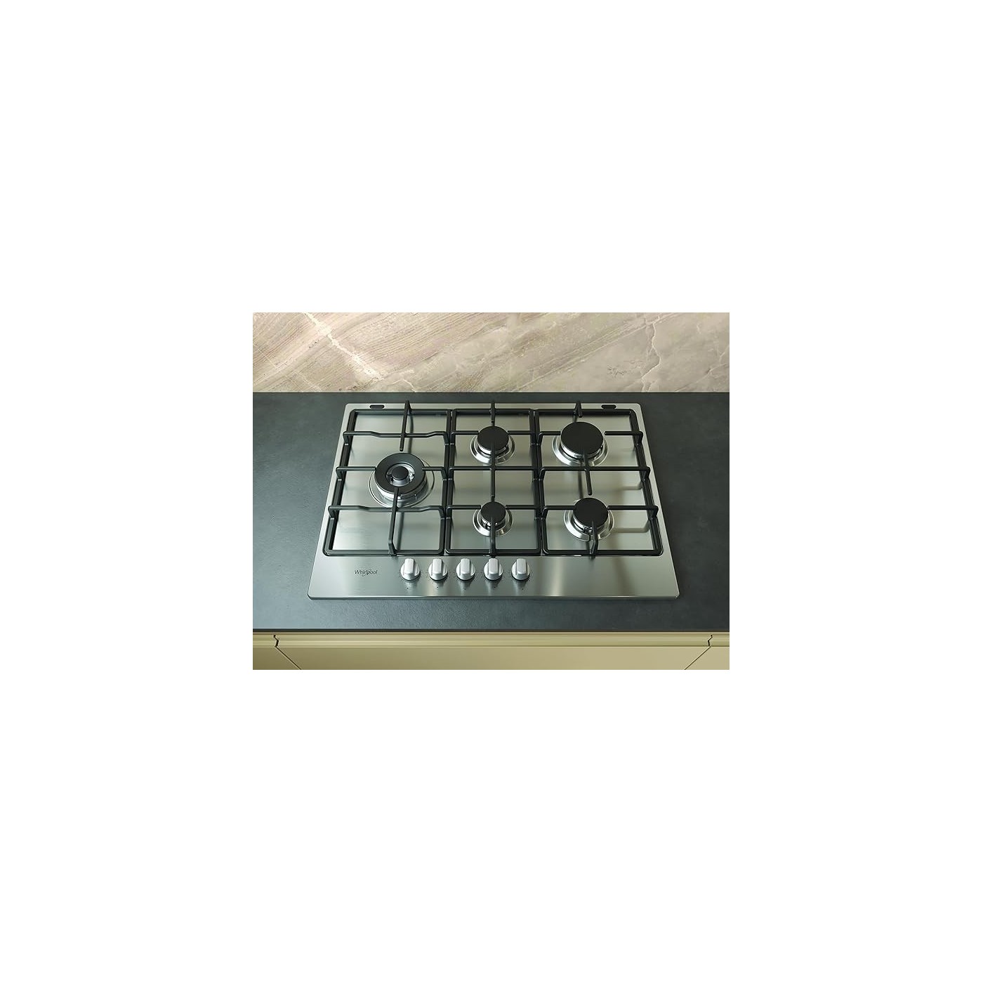 PIANO COTTURA WHIRLPOOL 5 FUOCHI TGML761IXR CLASSE F