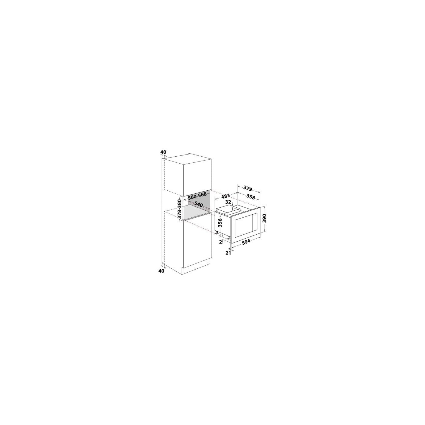 MICROONDE DA INCASSO HOTPOINT MF25GIXHA