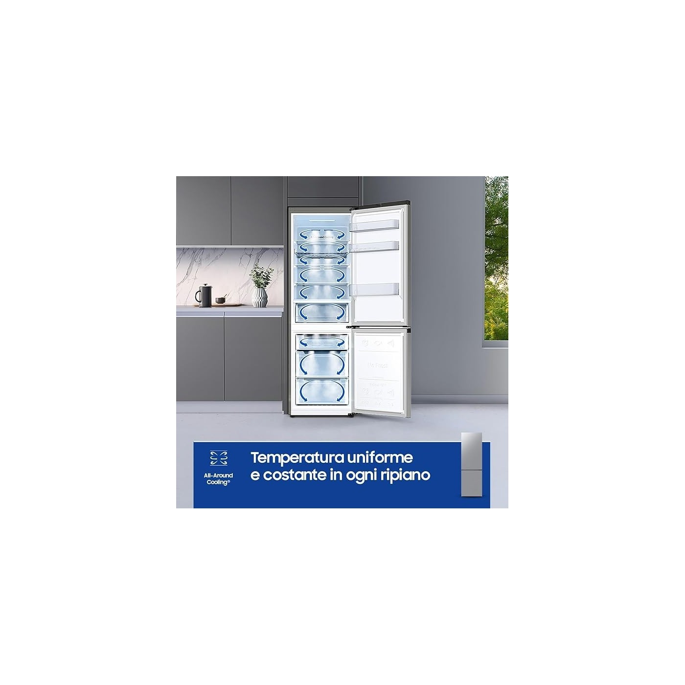 FRIGORIFERO COMBINATO SAMSUNG RB33B610ESA/EF INOX