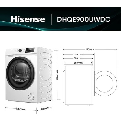 ASCIUGATRICE HISENSE DHQE900UWDC 9KG BIANCO