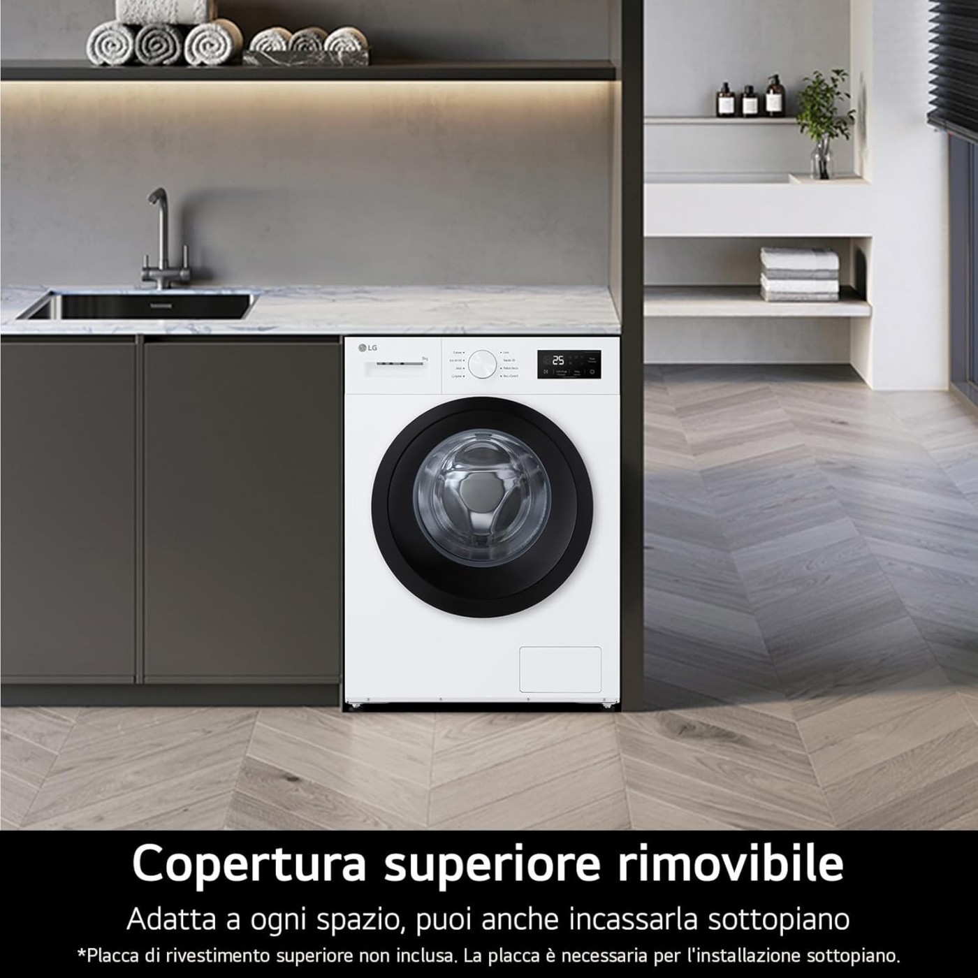 LAVATRICE LG F4NA10S8NWK  8KG SLIM 47CM BIANCO CLASSE A