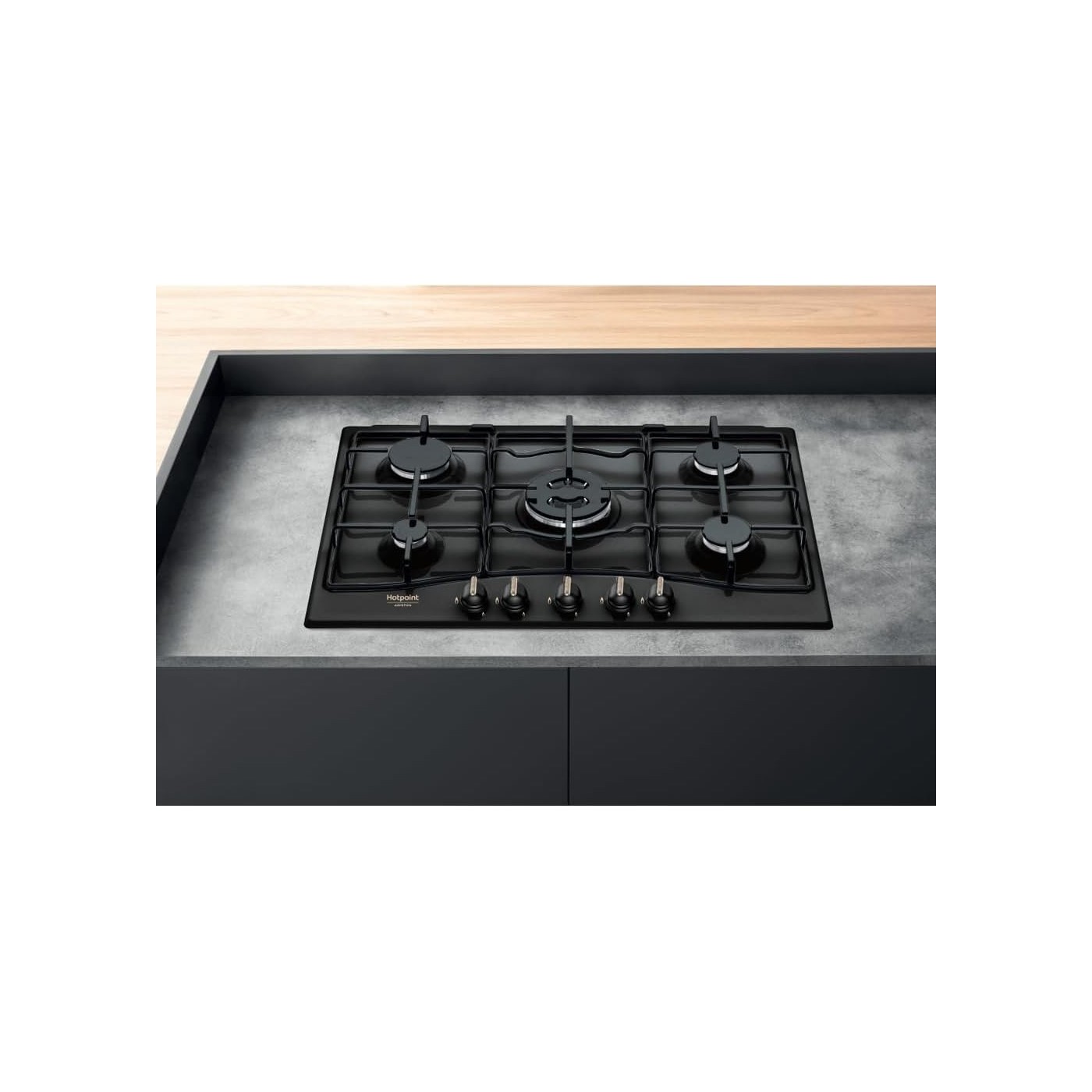 PIANO COTTURA A GAS HOTPOINT PCN 750 T (AN) R/HA CLASSE F ANTRACITE
