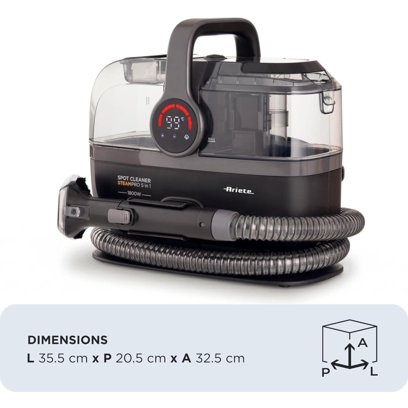 PULITORE A VAPORE ARIETE 2484 1800W NERO