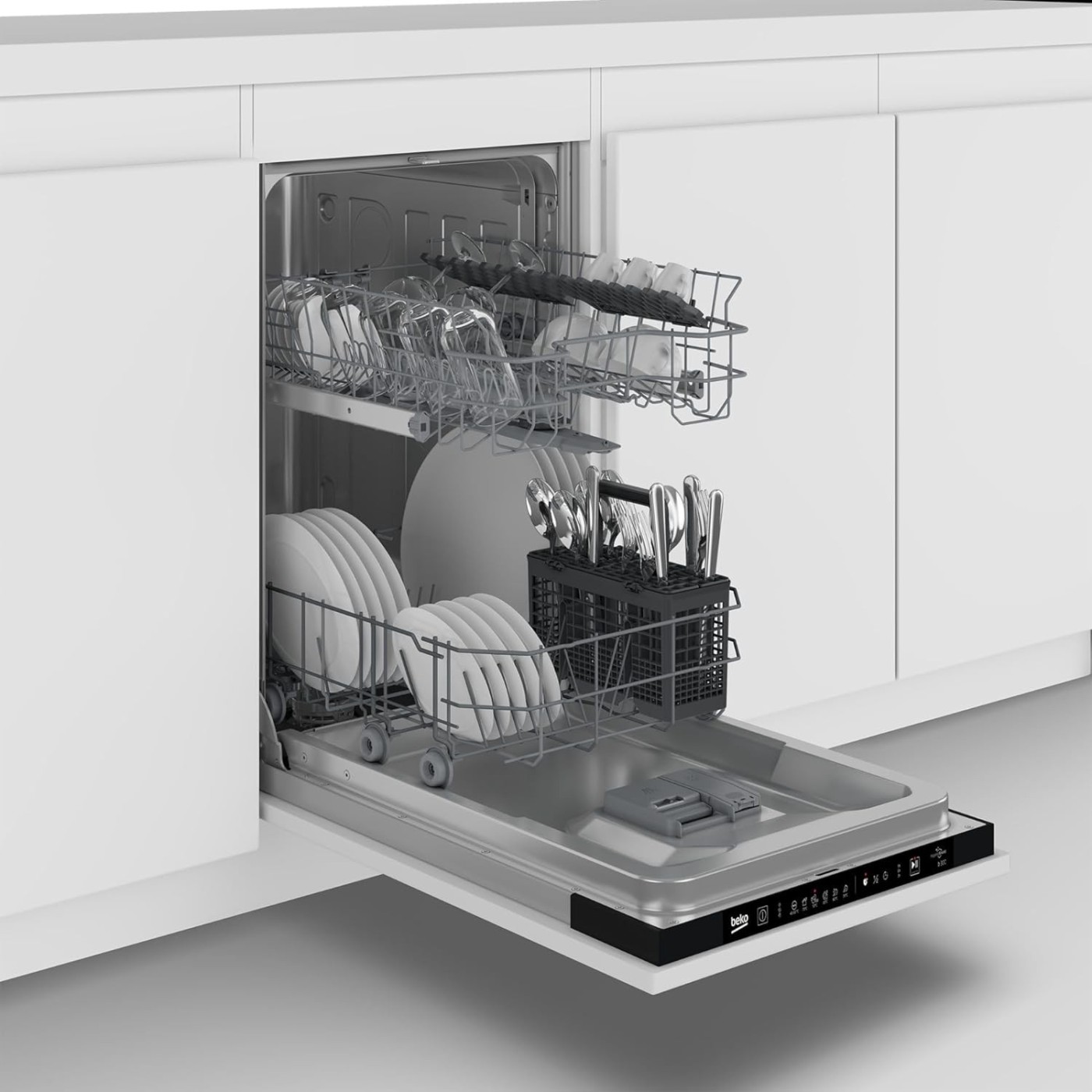 LAVASTOVIGLIE DA INCASSO BEKO BDIS16030 SLIM 45CM CLASSE D